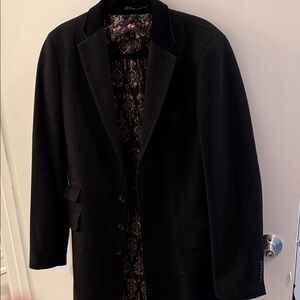 Elegant Black Men's Trench Coat